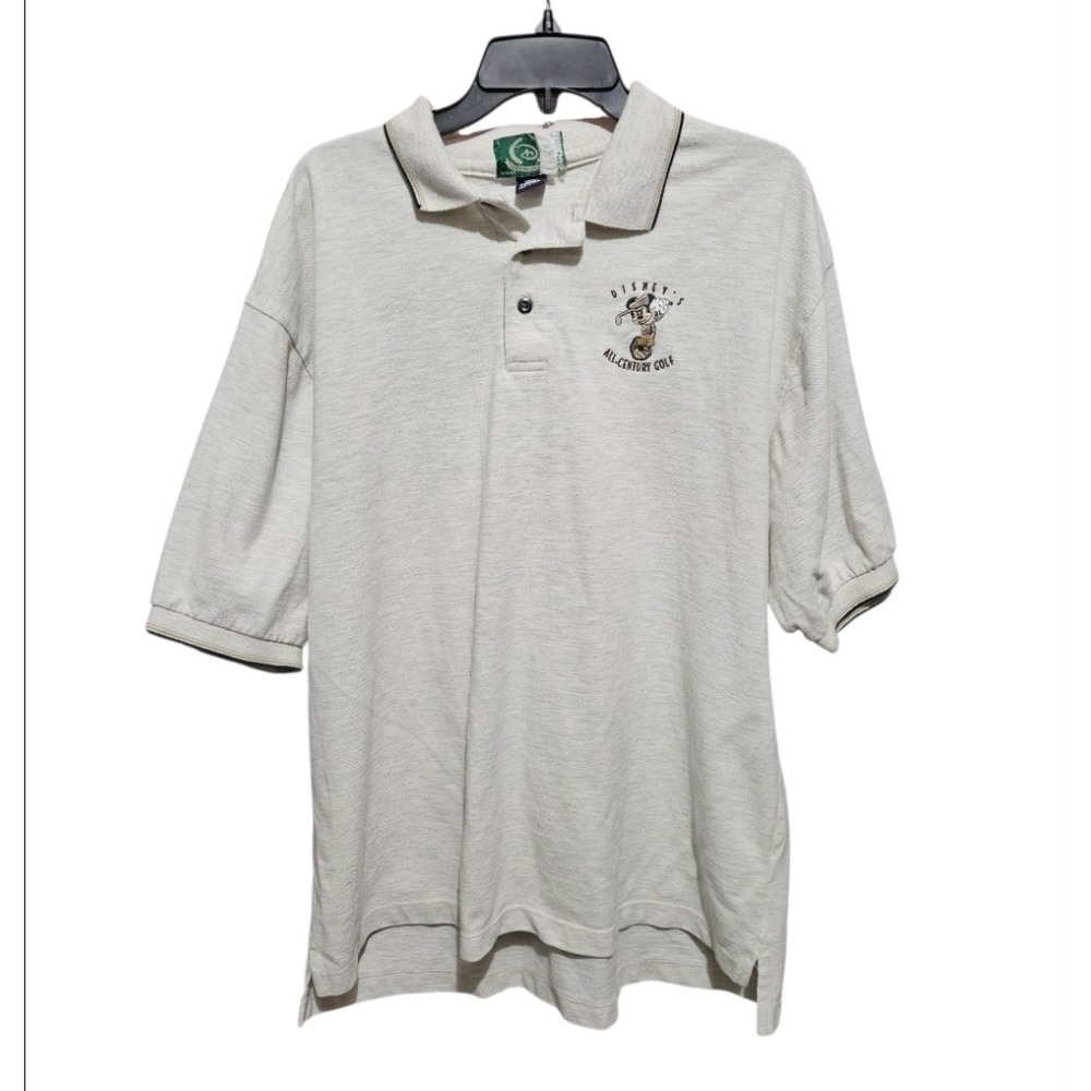 Disney All Century Golf Mickey Mouse Polo Shirt Men's‎ XL Combed Cotton Made USA